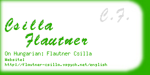 csilla flautner business card